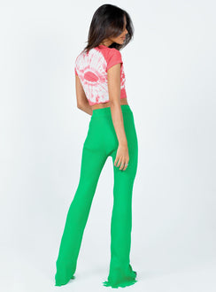 back view of model wearing Princess Polly Anderson Pants Green 