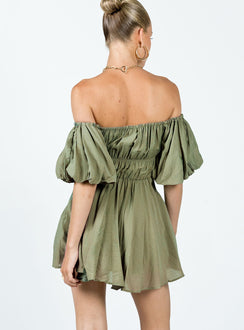 product Princess Polly Square Neck  Halton Mini Dress Khaki