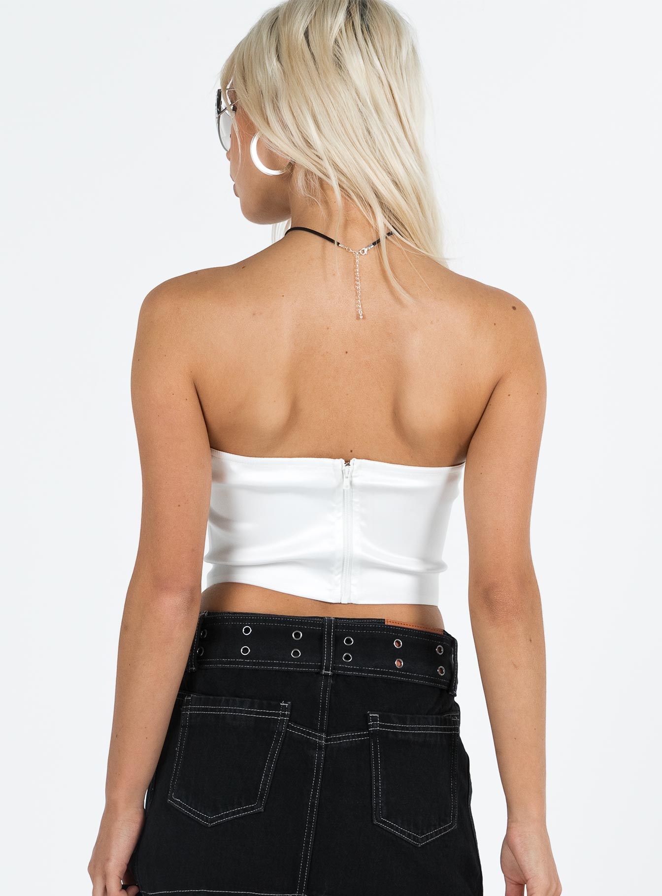 product Princess Polly Sleeveless Sweetheart  Harto Strapless Top White