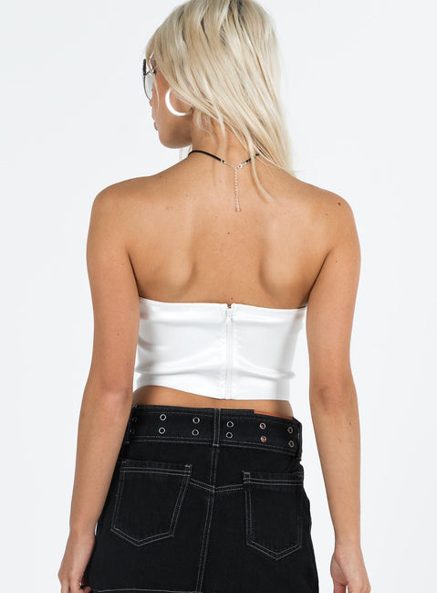 product Princess Polly Sleeveless Sweetheart  Harto Strapless Top White