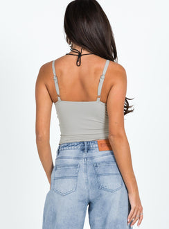 product Princess Polly Sleeveless Sweetheart  Greyer Top Grey