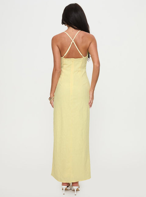 Chantilly Maxi Dress Lemon