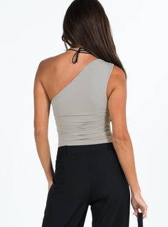 product Princess Polly Sleeveless Square Neck  Annem One Shoulder Top Grey