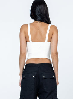 product Princess Polly Sleeveless Square Neck  Kiarra Corset White