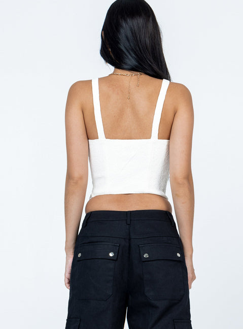product Princess Polly Sleeveless Square Neck  Kiarra Corset White