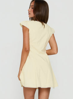 Huntah Cap Sleeve Mini Dress Butter