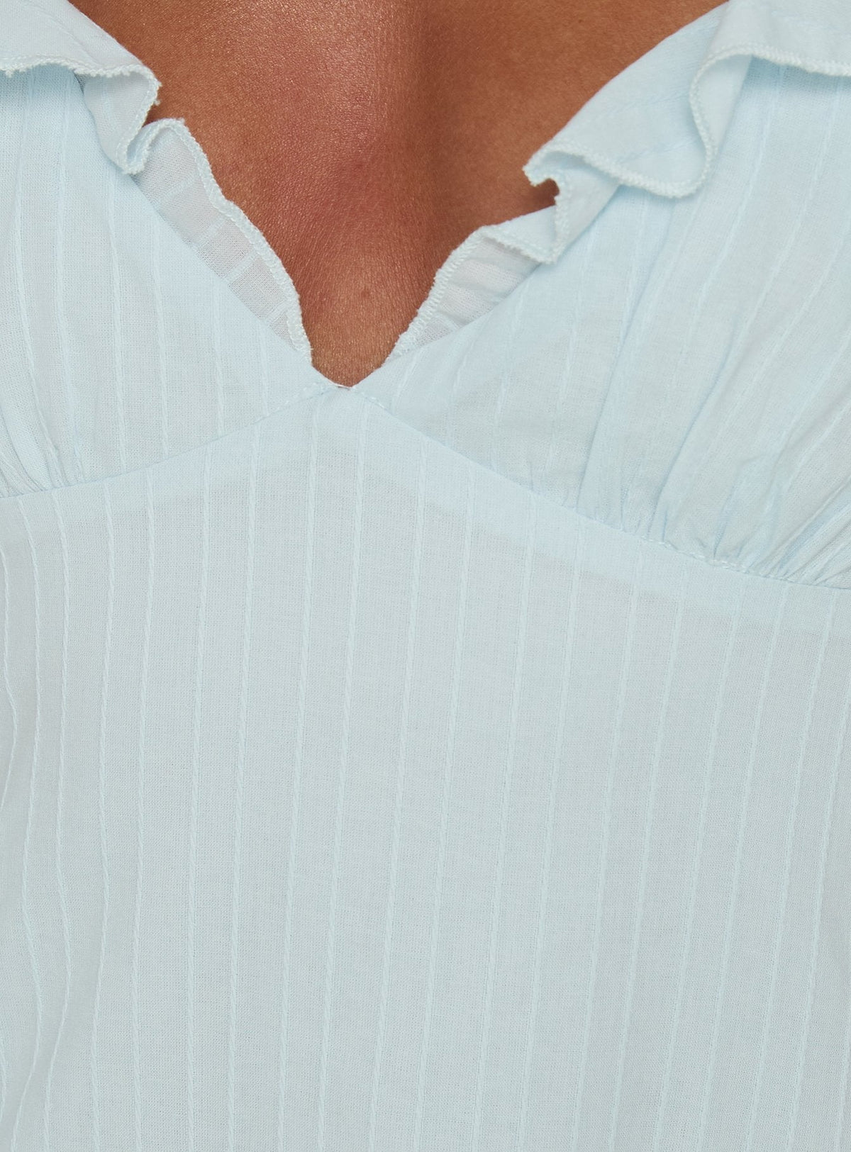 I Guess So Cotton Mini Dress Icy Blue