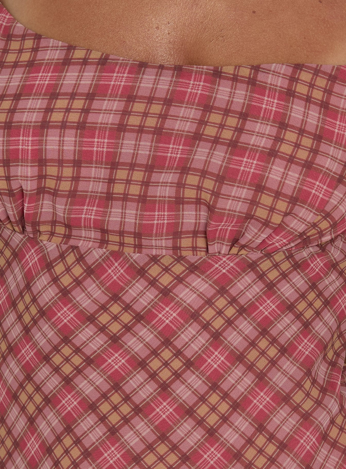 Avienna Maxi Dress Pink Check
