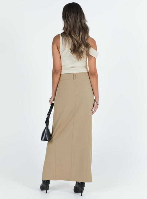 product Fall Maxi Skirt Taupe Princess Polly  Maxi 