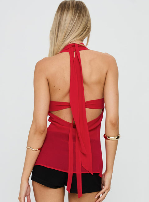 Scarface Tie Top Red