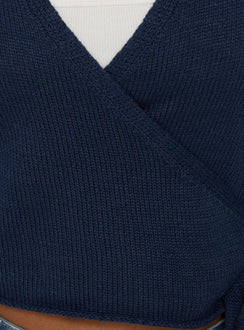 Tonee Wrap Knit Cardigan Navy