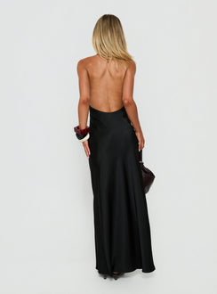 Bare Halter Maxi Dress Noir