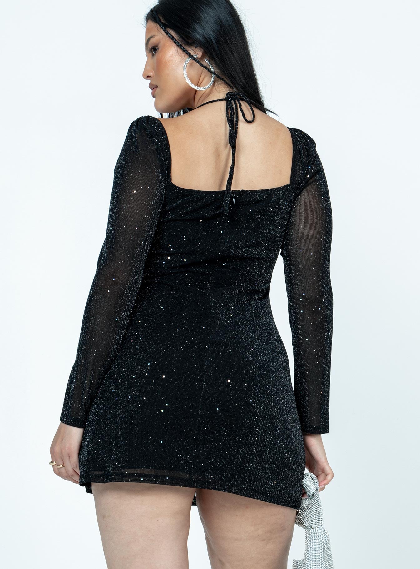 product Princess Polly Boat Neck  Stassie Mini Dress Black