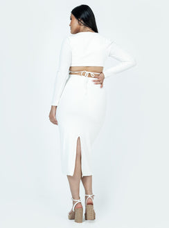 product Princess Polly Crew Neck  Nolan Midi Dress White