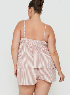 Chill Club Sleep Boxer Shorts Red / White Stripe Curve