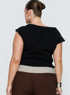 Ashfield Off Shoulder Top Black Curve