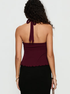 Attina Hardware Detail Top Plum