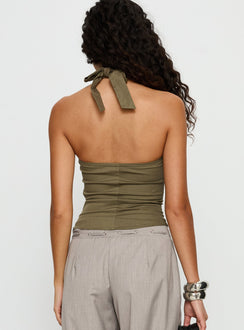 Merril Halter Top Khaki