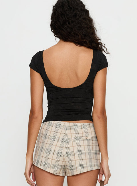 Avena Backless Top Black