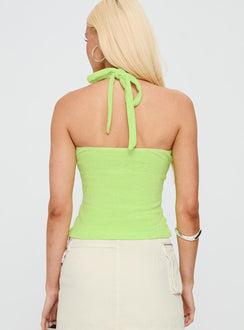 On The Edge Halter Bright Green