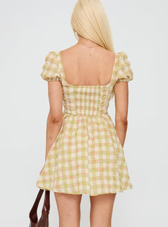 Cartmel Puff Sleeve Mini Dress Multi