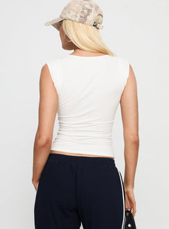 Penni Ruched Tank Top White