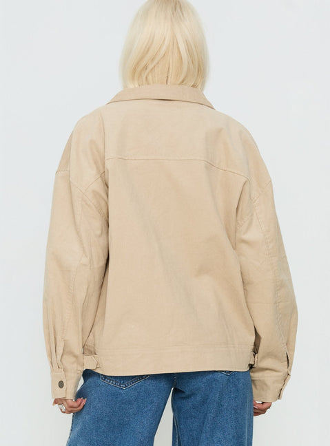 Goldsmith Corduroy Bomber Jacket Stone
