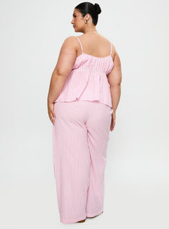 Cassini Set Pink Stripe Curve