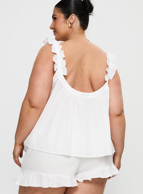 Santabelle Frill Top White Curve