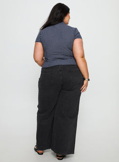 Serenitia Mid Rise Relaxed Jeans Washed Black Curve