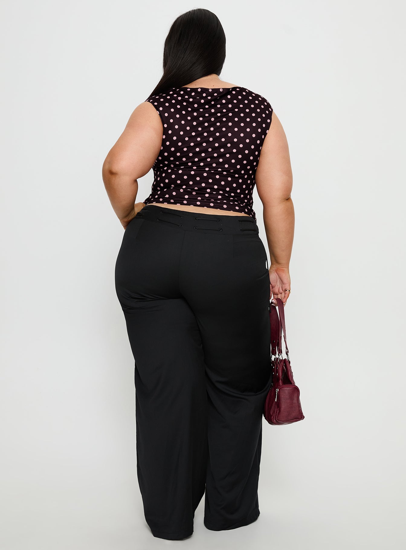 Just Have Fun Wide Leg Pant Black Curve