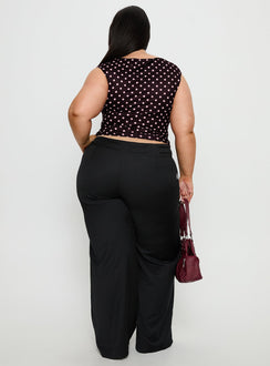 Just Have Fun Wide Leg Pant Black Curve