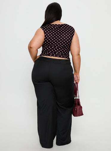 Just Have Fun Wide Leg Pant Black Curve