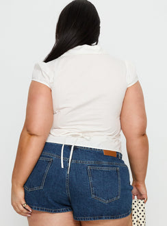 Arianwyn Short Sleeve Shirt White Curve