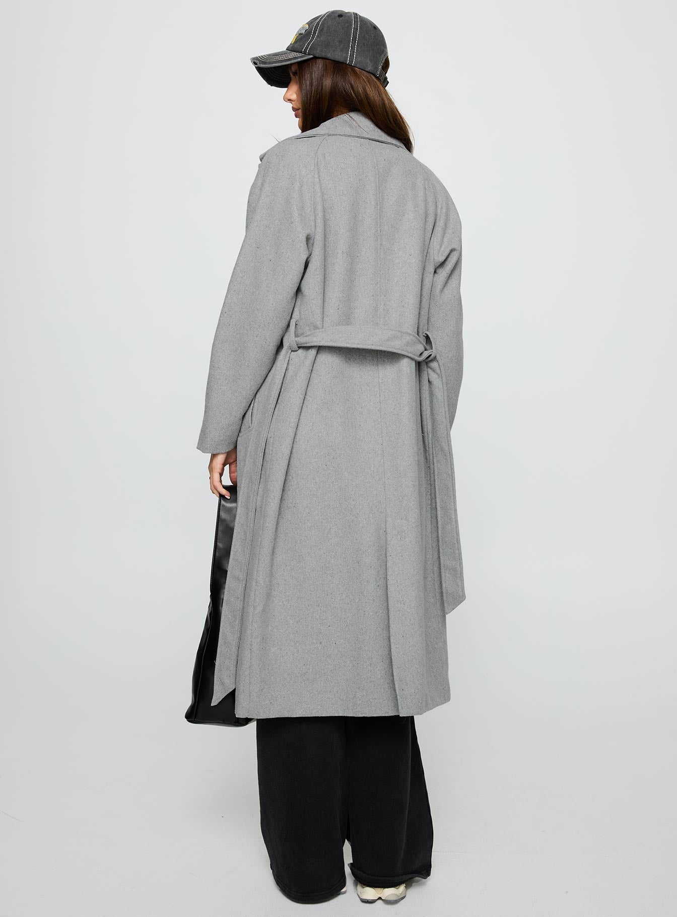Real Talk Trench Coat Grey