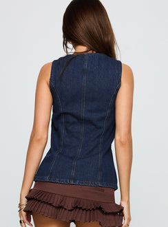 Bless Your Heart Top Blue Denim