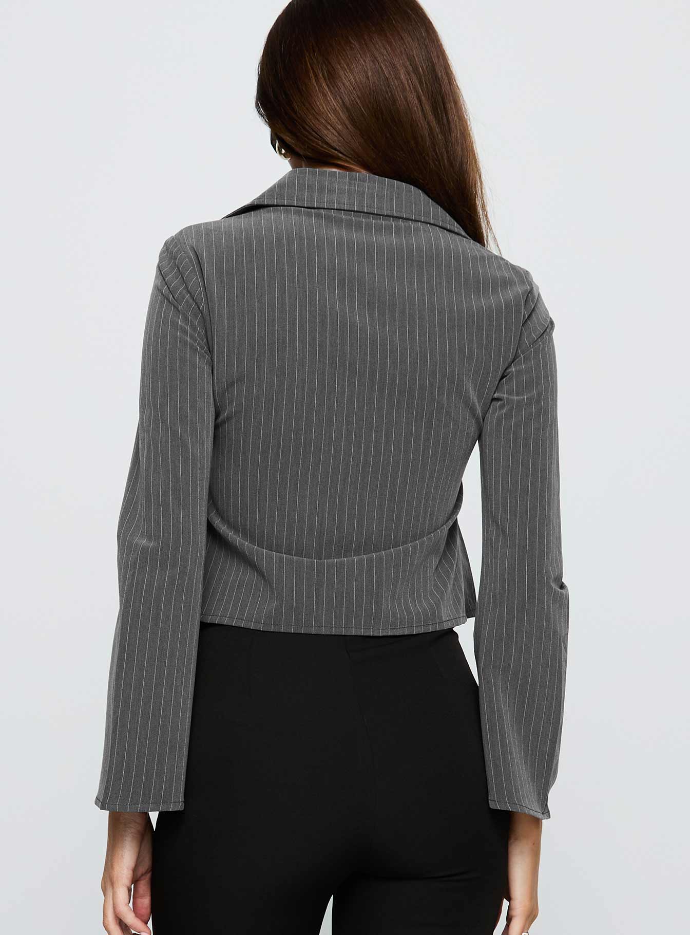 Around The Corner Long Sleeve Top Grey