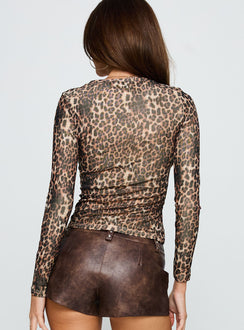 Raldor Long Sleeve Top Leopard