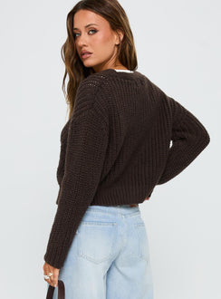 Josalynn Knit Cardigan Brown