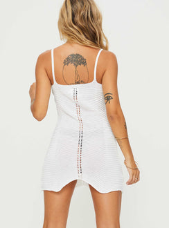 Galvez Knit Mini Dress White