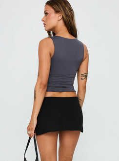 Sparky Mid Rise Skort Black