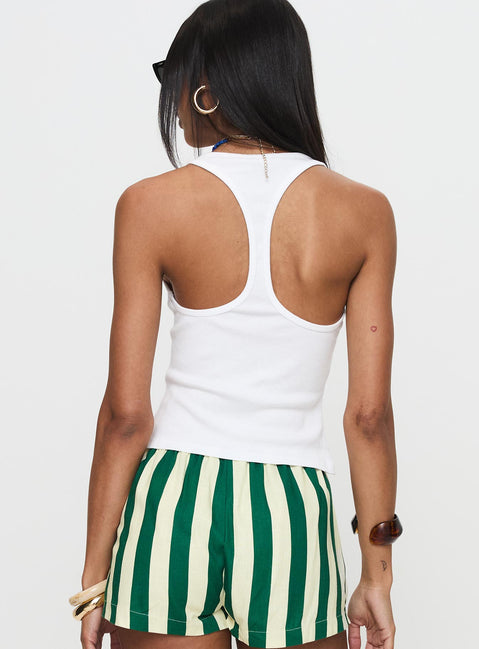 Good Habits Racer Back Top White