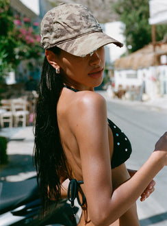 Jenner Triangle Studded Bikini Top Black