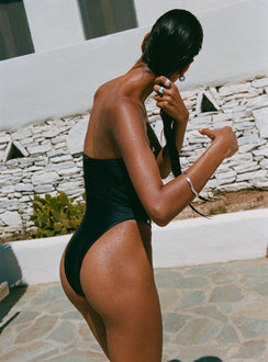 Alamia Strapless Studded One Piece Black