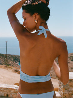 Pure Heart Halter Cover Up Top Blue