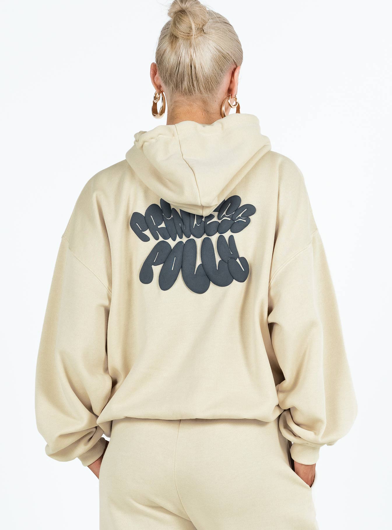 Hoodie Graphic print Drawstring hood Ribbed cuffs and waistband Drop shoulder