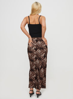 product Emily Maxi Skirt Leopard Print Princess Polly  Maxi 