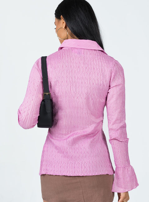 product Princess Polly Full Sleeves Full Sleeves Scoop Neck Scoop Neck  Chrisley Shirt Purple