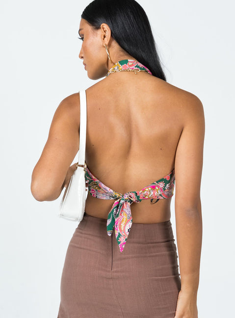 back view of model wearing Princess Polly Nerida Top Multi 