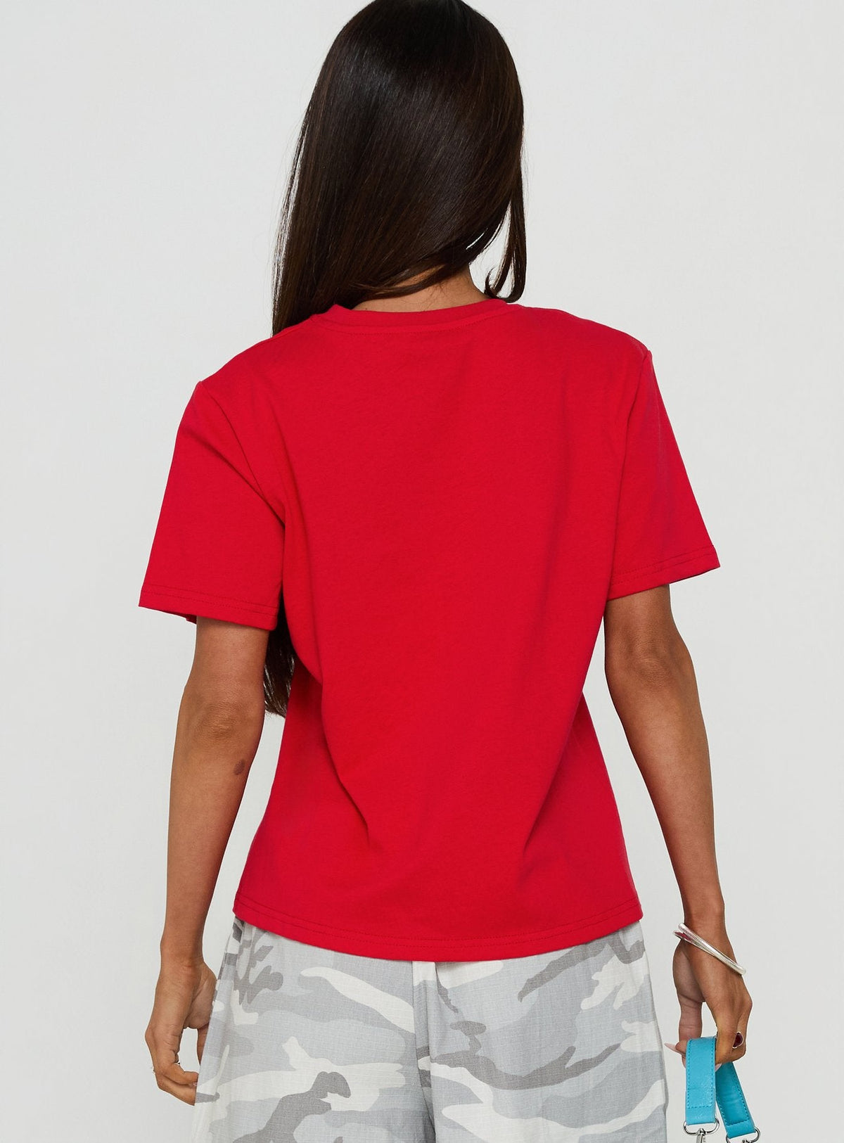 Kiss And Tell Graphic Relaxed Tee Red